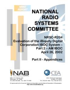 NRSC REPORT NATIONAL RADIO SYSTEMS