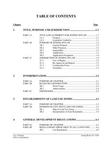 TABLE OF CONTENTS Chapter 1  Page