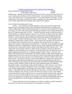 Southern Campaign American Revolution Pension Statements Pension application of John Merrill S7220 fn22NC Transcribed by Will Graves[removed]Methodology: Spelling, punctuation and/or grammar have been corrected in some 