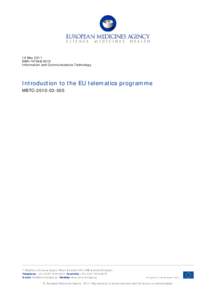 Introduction to the EU telematics programme