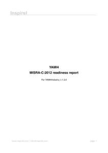 Inspirel  YAMI4 MISRA-C:2012 readiness report For YAMI4Industry, v.1.3.0