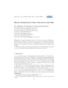 ALEA, Lat. Am. J. Probab. Math. Stat. 13, 33–Discrete Hammersley’s lines with sources and sinks A-L. Basdevant, N. Enriquez, L. Gerin and J-B. Gou´ er´ e