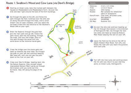Route 1: Swallow’s Wood and Cow Lane (via Devil’s Bridge)  2