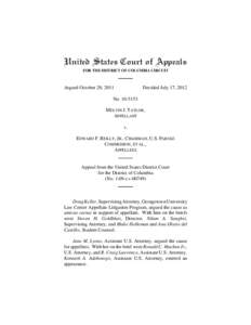 United States Court of Appeals FOR THE DISTRICT OF COLUMBIA CIRCUIT Argued October 20, 2011  Decided July 17, 2012