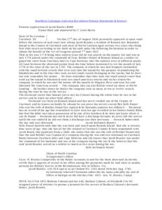 Southern Campaign American Revolution Pension Statements & Rosters Pension Application of Jacob Beasley R680 Transcribed and annotated by C. Leon Harris State of No Carolina } Currituck SS. }