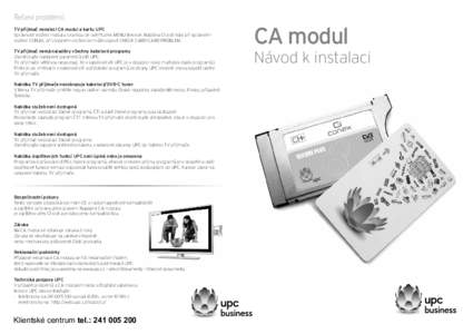 CA modul návod na instalaci B&W v.3.indd