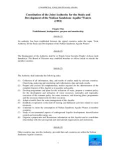 Microsoft Word - Constitution of the Joint Authority for the Study and Development of the Nubian Sandstone Aquifer Waters.docx