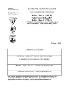 Faller Class A, B, C Position Task Book