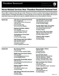 Theodore Roosevelt  National Park Service U.S. Department of the Interior Theodore Roosevelt National Park