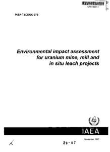 Environment / Nuclear fuels / Environmental law / Environmental economics / Environmental impact assessment / Sustainable development / Uranium mining / Environmental impact statement / Uranium / Energy / Impact assessment / Nuclear technology