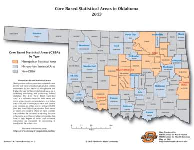 Core Based Statistical Areas in Oklahoma 2013 Guymon TEXAS