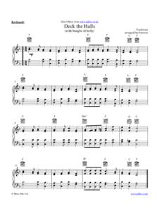 Sheet Music from www.mfiles.co.uk  Keyboard: Deck the Halls