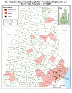 New Hampshire Eastern Equine Encephalitis - Towns Submitting Samples and Positive Test Results as of[removed]Dalton Positive Results-