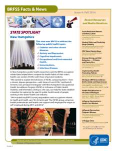 BRFSS Facts & News  Issue 4: Fall 2014 Recent Resources and Media Mentions