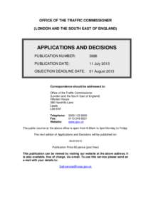 APPLICATIONS AND DECISIONS