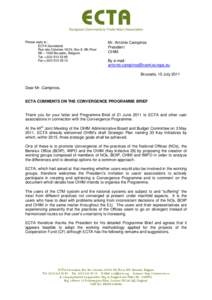 Microsoft Word - ECTA letter to OHIM President  re Convergence Programme 15 July 2011 Final
