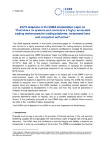 ESRB – European Systemic Risk