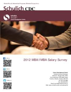 CDC[removed]MBA/IMBA Salary Survey[removed]Career Development Centre