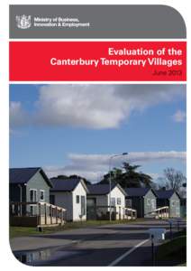 Evaluation of the Canterbury Temporary Villages Report