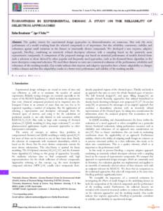 Volume No: 7, Issue: 9, May 2013, e201305002, http://dx.doi.org[removed]csbj[removed]CSBJ Robustness in experimental design: A study on the reliability of selection approaches