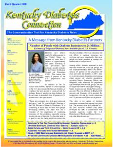 Third Quarter[removed]Ohio River Regional Chapter Number of People with Diabetes Increases to 24 Million! Estimates of Diagnosed Diabetes Now Available for all U.S. Counties