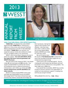 Photo: West Mesa Photography  ANNUAL REPORT FROM WESST