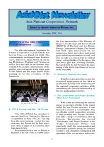 the joint sponsorship of the Ministr y of Science, Technology and Environment (MOSTE) of Thailand and the Atomic Energy Commission of Japan. The Forum will hold open discussions by the ministerial level and other high-le