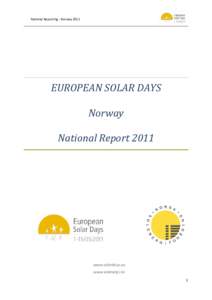   National Reporting ‐ Norway 2011       