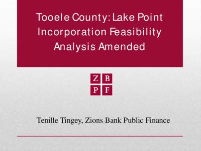 Tooele County: Municipal Services Fund/Tax Analysis