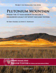 Project on Managing the Atom  Plutonium Mountain