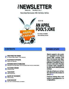 The  NEWSLETTER APRIL 2011