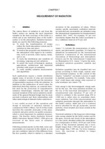 CHAPTER 7  measurement of radiation 7.1