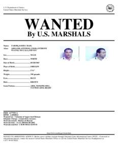 Wanted by the US Marshals, TABOR, JAMES CRAIG