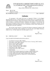 Registrar- Notice CAS _Weightage_