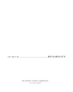 reliability  the abc ’ s of the options clearing corporation 2001 annual report