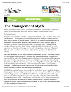 The Management Myth - Magazine - The Atlantic  June[removed]:44 PM