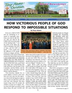 HOW VICTORIOUS PEOPLE OF GOD RESPOND TO IMPOSSIBLE SITUATIONS