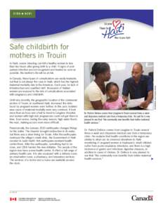 Là pour There for Nou la pou Ayiti Safe childbirth for mothers in Trouin