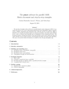 The p4est software for parallel AMR Howto document and step-by-step examples Carsten Burstedde, Lucas C. Wilcox, and Tobin Isaac August 22, 2014 Abstract We introduce the p4est software library for parallel adaptive mesh