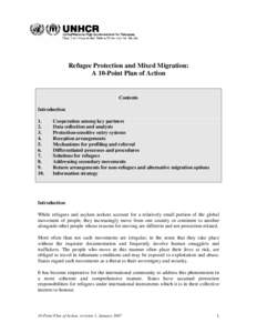 Refugee Protection and Mixed Migration: A 10-Point Plan of Action Contents Introduction 1.