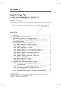 CHAPTER 1  OVERVIEW OF CHRONOPHARMACEUTICS BI-BOTTI C. YOUAN