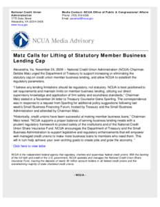 NCUA Board Proposes Landmark Corporate Reforms