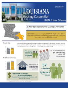 RHPA 1 New Orleans The Regional Housing Planning Area 1 (RHPA 1) is comprised of Jefferson, Orleans, Plaquemines, St Bernard, St Charles, St James, St John the Baptist, and St Tammany Parishes.  In Louisiana, a person ea