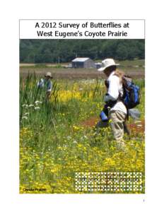 A 2012 Survey of Butterflies at West Eugene’s Coyote Prairie