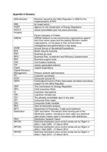 Appendix A Glossary 2006 direction ABS ACER ACOt-5 Arcapita