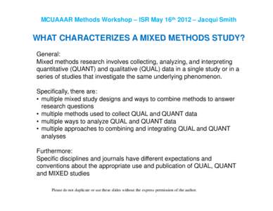 Microsoft PowerPoint - Jacqui Smith_Intro-Mixed Methods-MCUAAAR May 2012.ppt [Compatibility Mode]