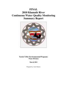 FINAL 2010 Klamath River Continuous Water Quality Monitoring Summary Report  Yurok Tribe Environmental Program: