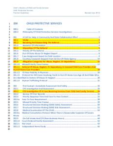 Utah’s Division of Child and Family Services Child Protective Services Practice Guidelines 1 2