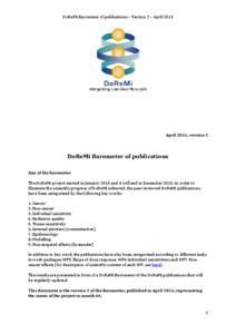 DoReMi Barometer of publications – Version 2 – AprilApril 2015, version 2 DoReMi Barometer of publications Aim of the barometer