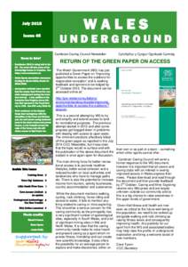 July 2015 Issue 46 WALES  UNDERGROUND